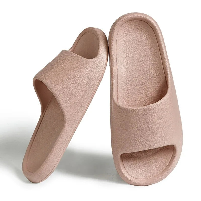 Summer Fashion Slippers Women's Shoes Cloud Slippers For Men Home Flat Sandals Massage Flip Flops Couples Bathroom Indoor Slides