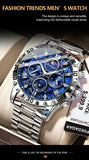 POEDAGAR Luxury Watch for Man Quartz Sports Men Watch Waterproof Luminous Stainless Steel Chronograph Men's Watches Clock Reloj
