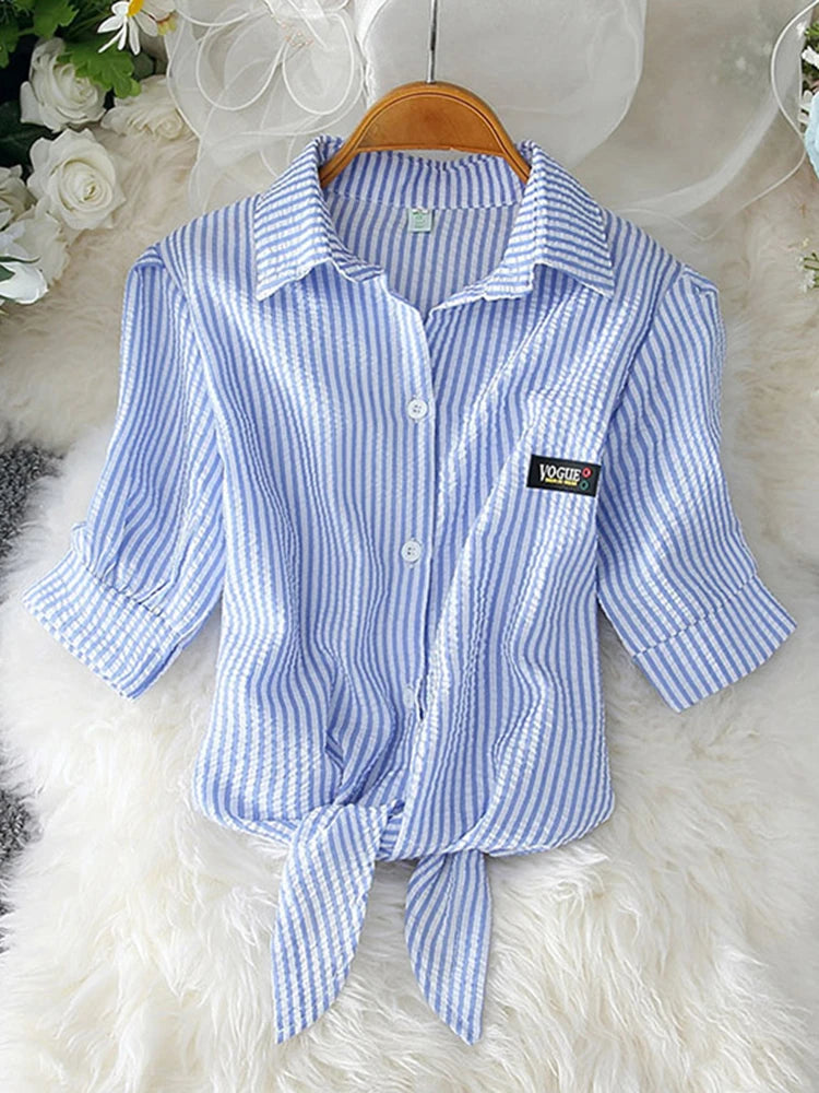 2025 New Women's Tops Fashion Women Summer Chiffon Blouse Short Sleeve Casual Shirt White Ropa Mujer Blusas Feminino