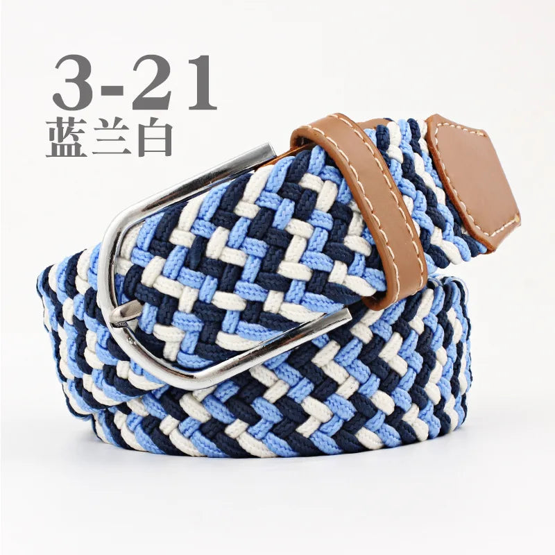 Stretch Woven Belt Unisex Canvas Belts Fashion Casual Student Belt Women Cinturon Male Waistband 105cm