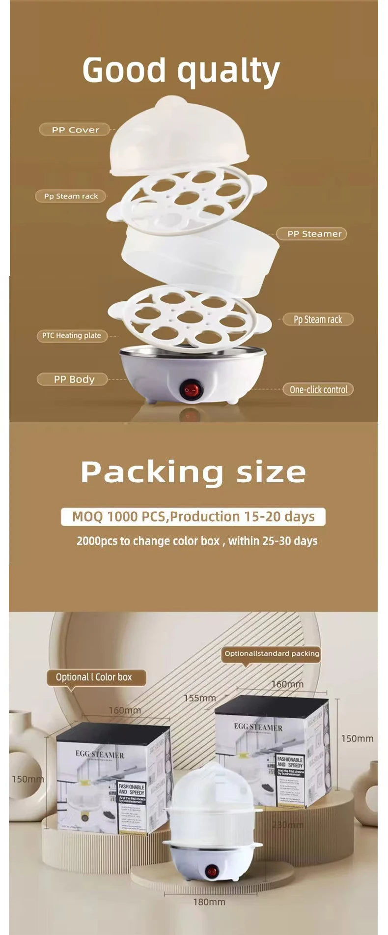Multifunctional Electric Egg Boiler Single/Double Layer Egg Cooker 110V/220V Mini Steamer Poacher Kitchen Cooking Machine