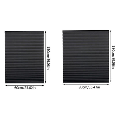 2pcs Self-adhesive Pleated Blackout Blinds Non-woven Folding Curtains For Kitchen Bathroom Balcony Shades Home Windows Decor