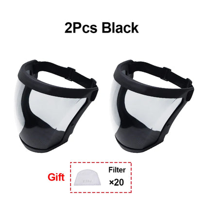 Work Protection Mask Transparent Facial Shield Transparent Facial Protector Face Protective Screen Kitchen Accessories Gadgets