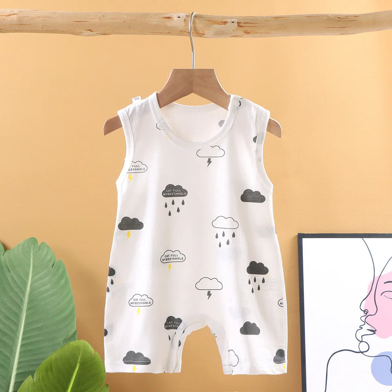 New 2025 Soft and Lightweight Cotton Baby Crawling Clothes for Boys Girls Aged 1-20 Months Children Romper Kids Homewear