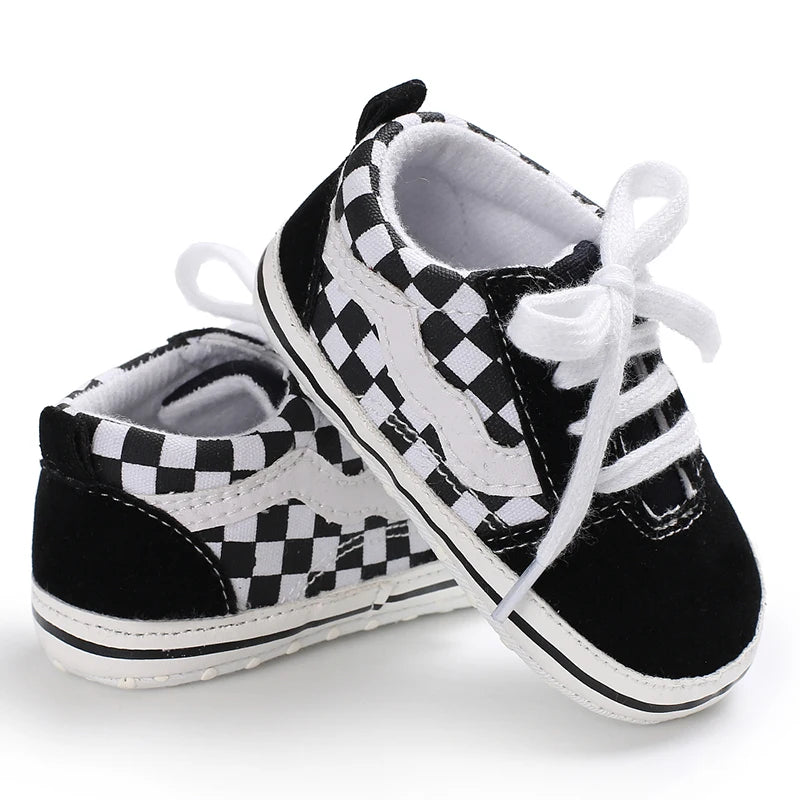 Newborn Baby Canvas Shoes Anti-slip Soft Baby Boy Girl Sneakers Casual Multi-Color Toddler First Walkers Crib Shoes