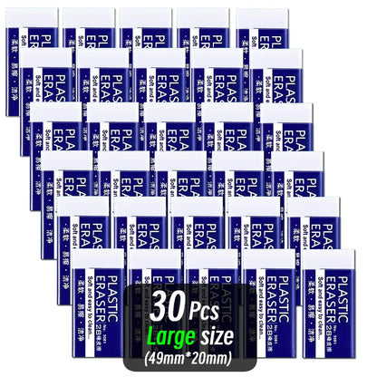 1/10/30pcs 2B Eraser Clean and Mess Free Student Exam Office Sketch Soft Eraser for Kids Correction Supplies Pencil Rubber