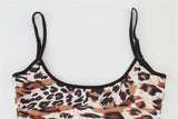 Fashion Sexy Summer Leopard Printed Women's Backless Streetwear Regular Casual Camisole Strapless Skinny Vestidos Robes