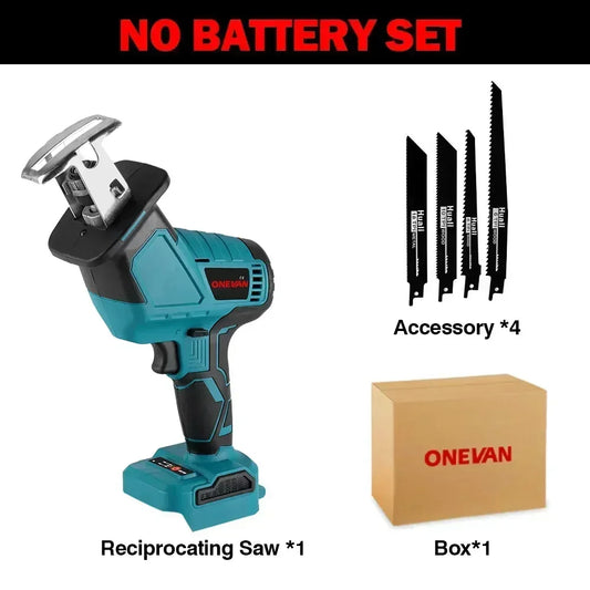 3600w 12000spm Brushless Reciprocating Saw Wireless Chainsaw Cut Saw Wood Cutting Tools With Sawblade For Makita 18V Battery