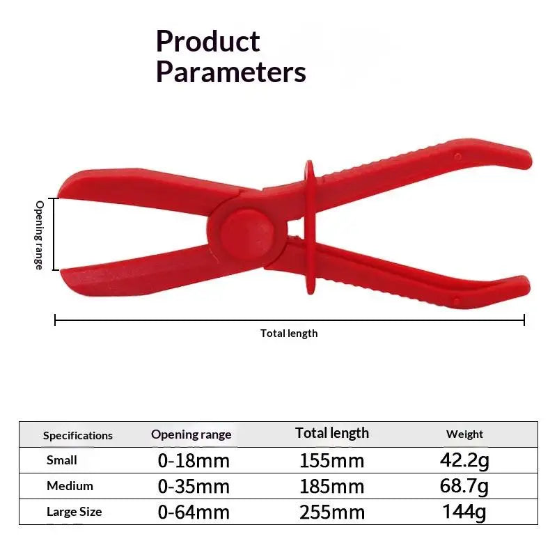 Nylon Hose Clamp Pliers for Car Repair; 1/3 Set Hands Free Brake Fuel Water Line Clamp Tool