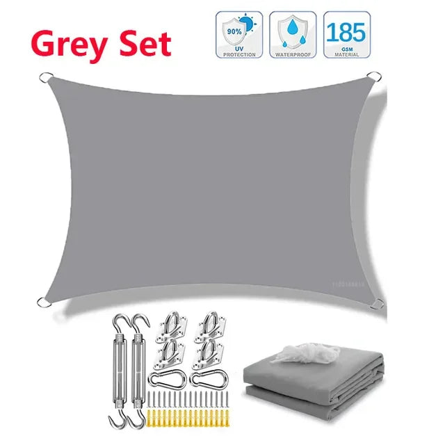 300D Waterproof Sun Shelter Sunshade Protection Shade Sail Awning Camping Shade Cloth Large For Outdoor Canopy Garden Patio