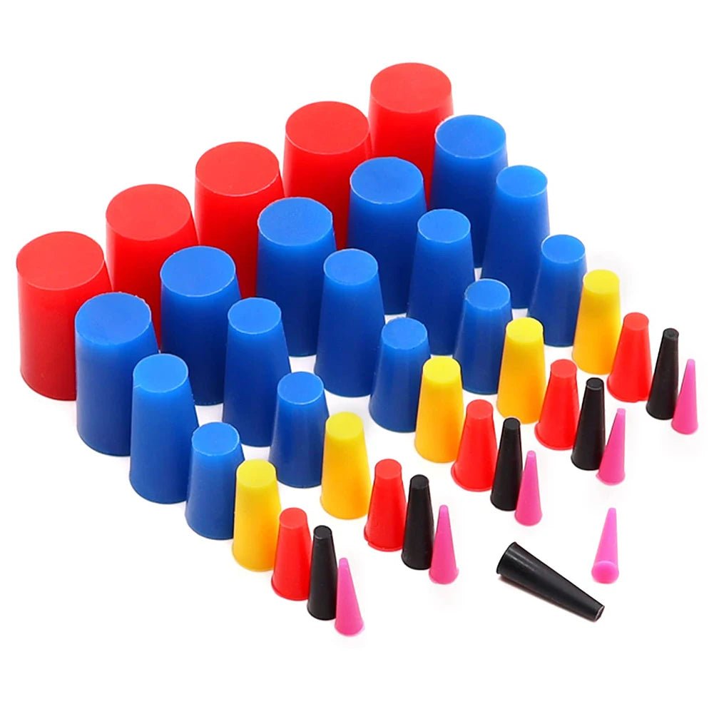 Alta Temperatura Plugs Mascaradores, Revestimento Em Pó, Borracha De Silicone Cônico Plug Kit, Multifuncional Acessórios Do Carro, 1/16 "a 3/4", 40Pcs