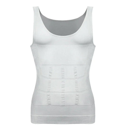 Men Slimming Elastic Body Shapewear Vest Tight Skinny Shirt Fitness Waist Compression Control Abdomen Breathable Sport Vest
