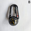 Mini Compass Mosquetão Keychain com Termômetro, Caminhadas Acessórios, Mochila, Acampamento ao ar livre, Fivela de Montanhismo