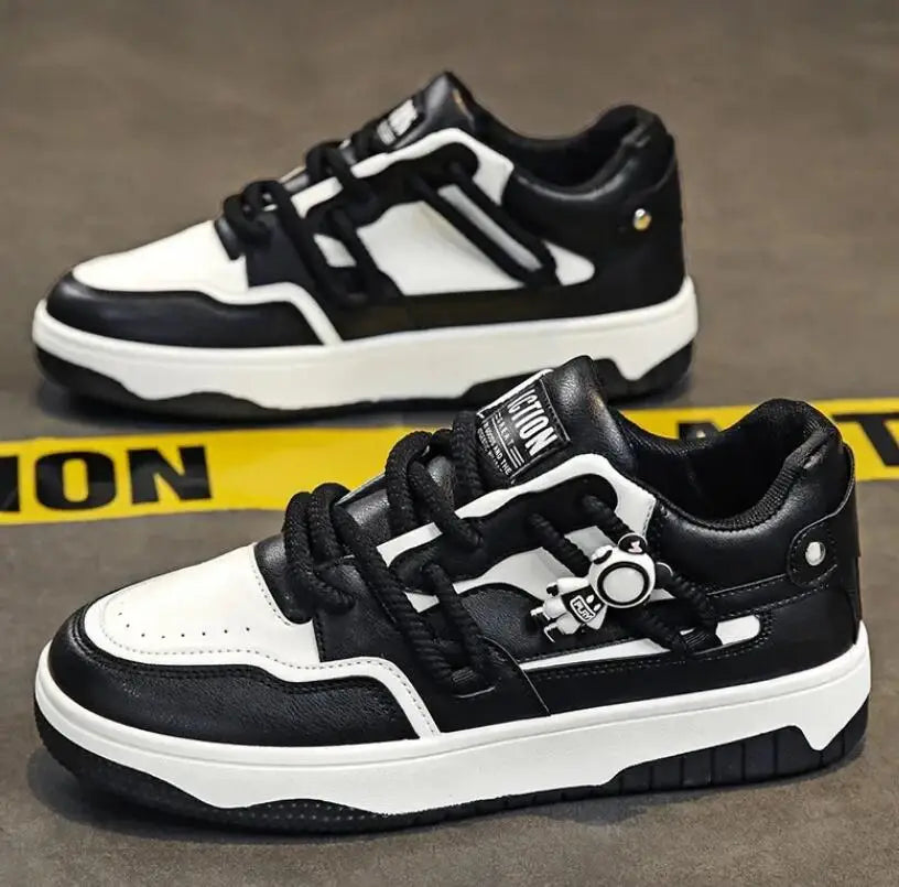 Nuevas zapatillas de skate para hombre, zapatillas de verano de cuero, informales, de moda, para exteriores, para correr, deportes, senderismo, tenis, plataforma, de diseñador de lujo