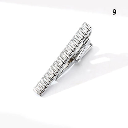 New Metal Silver Color Tie Clip For Men Wedding Necktie Tie Clasp Clip Gentleman Ties Bar Crystal Tie Pin For Men's Accessories