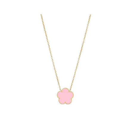 Pulseira trevo de aço inoxidável para mulheres, ouro 14k, prateado, flor de cinco folhas, delicadas, pulseiras Lucky Link, joias para meninas