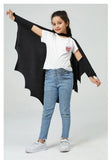 Deluxe Halloween Bat Cape Black Hairpin Mask Cape Costumes Carnival Party Children Unisex Cosplay Decorative Props