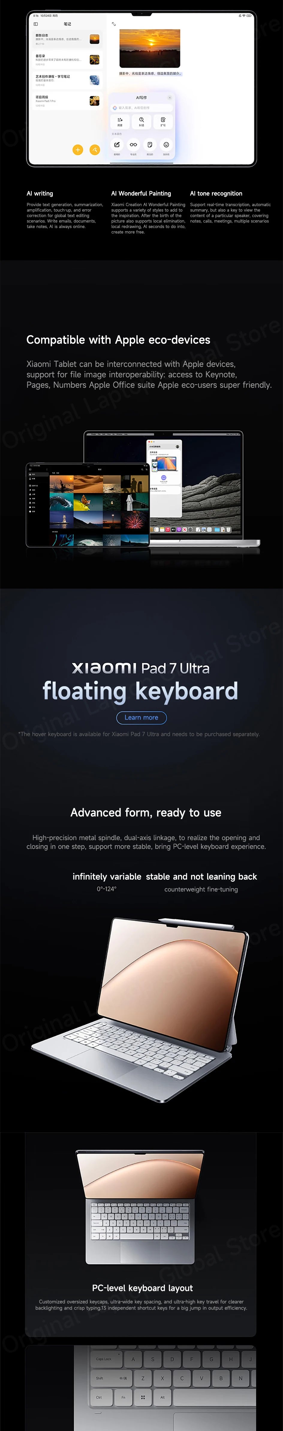 Xiaomi Pad 7 Ultra 2025 14-inch 3.2K OLED screen XuanYuan Rings O1 3nm processor Xiaomi HyperOS 2 Tablet 12000mAh 120W Tablet PC
