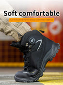 Botas de seguridad impermeables para el trabajo, para hombres y mujeres, indestructibles, antigolpes y antipinchazos, zapatos de seguridad protectores para hombres.