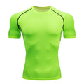 Men Compression Running T Shirt Fitness Tight Short Sleeve Tshirt Training Jogging Shirts Gym Sportswear Quick Dry Rashgard