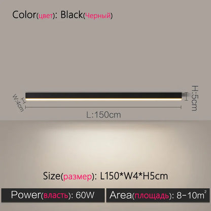 Modern Long Strip Ceiling Light Surface Mounted Minimalist Aisle Lamp Living Room Bedroom Kitchen Home Office LED Lighting
