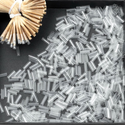 500 peças tubos termo retráteis para extensões de cabelo sem adesivo fusão acessórios para cabelo ferramentas cor transparente