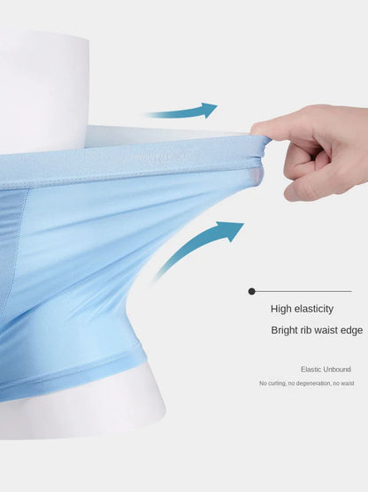 4pcs Boxers Men Underwear Ice Silk Boxer Graphene Man Underpants Breathable Men's Panties Ultrathin Male BoxerShorts Trunk