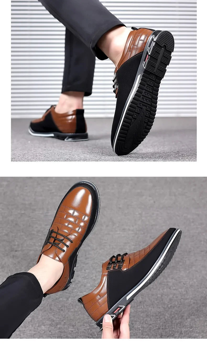 2024 Autumn Business Casual Shoes for Men Trend Classic Leather Shoes Outdoor Men Sneakers Sewing Breathable Men's Dress Shoes
