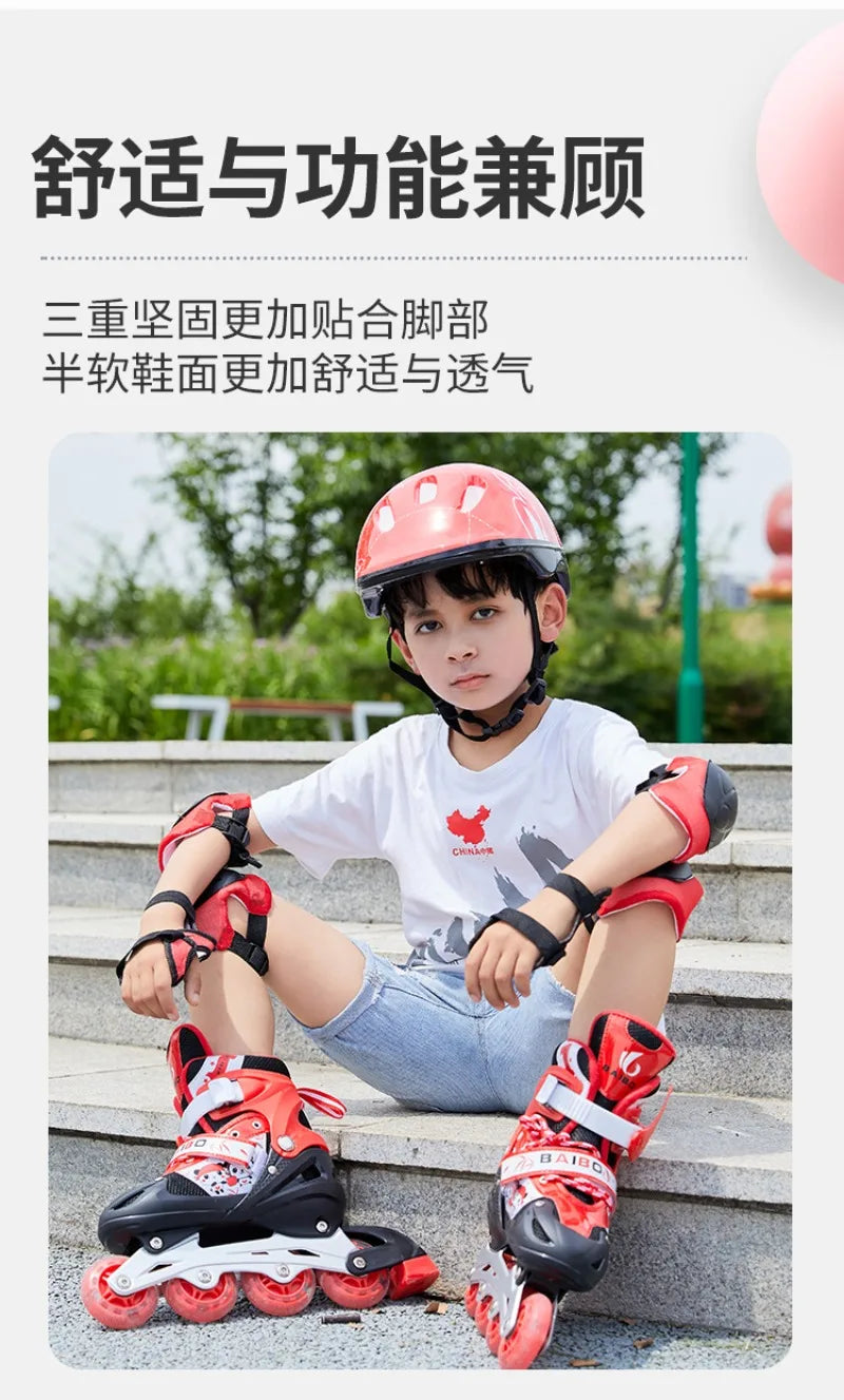 Factory Cheap Price Hot Selling in Stock Boys and Girls Skating Shoe Kids Inline Roller Quad Skates