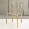 Modern Simple Household Transparent Dining Chair Backrest Single Person Leisure Net Red Table Plastic Chair Makeup Chairs  стул