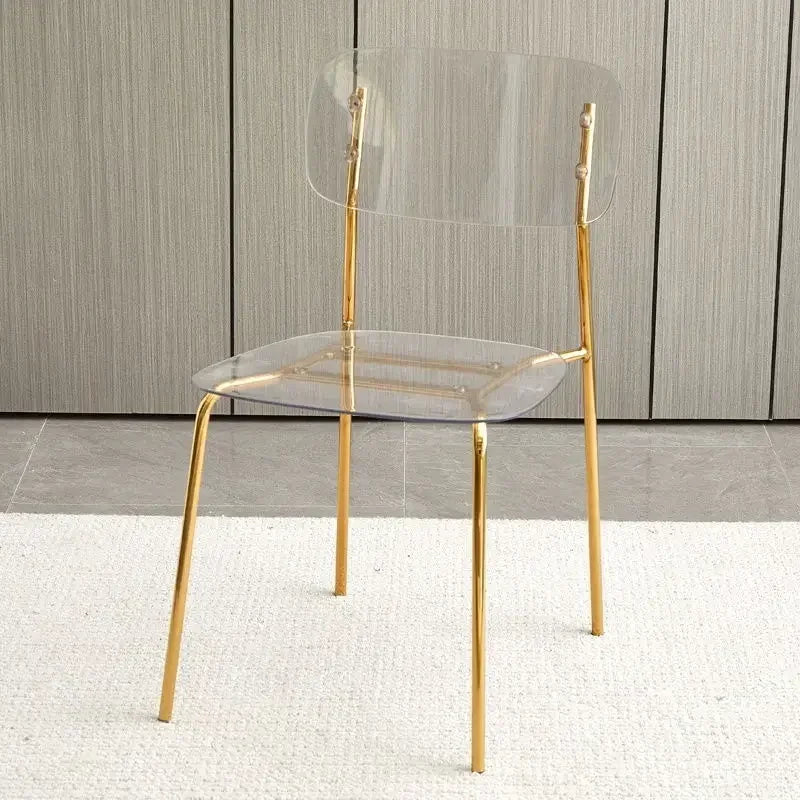 Modern Simple Household Transparent Dining Chair Backrest Single Person Leisure Net Red Table Plastic Chair Makeup Chairs  стул