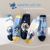 5 pares de calcetines para niños con puntadas de dibujos animados, calcetines para niño, calcetines de tubo medio para primavera y otoño, calcetines bonitos de algodón para niños, calcetines para niña, talla 1-12 años