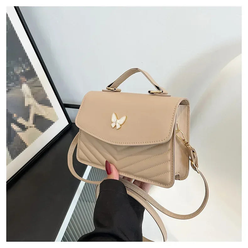 PU Versatile and Fashionable Portable Small Square Bag Single Shoulder Crossbody Bag Luxury Designer Handbag Women's Bags