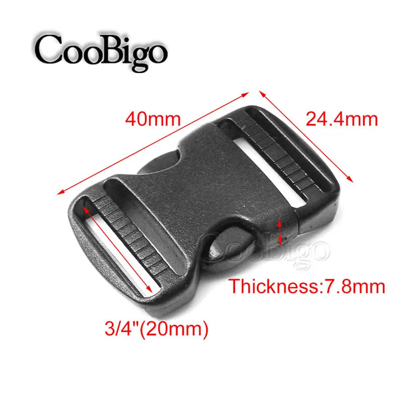 20mm 25mm 32mm 38mm 50mm Plastic Hardware Dual Adjustable Side Release Buckles Backpack Belt Bag Parts Strap Webbing