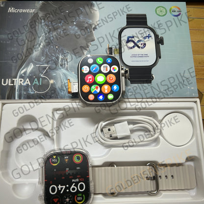 Microwear S10 Ultra Ai3 Smartwatch Android 4G 5G LTE Smart Watch With Rotating Camera NFC Compass Face recognition Global Call