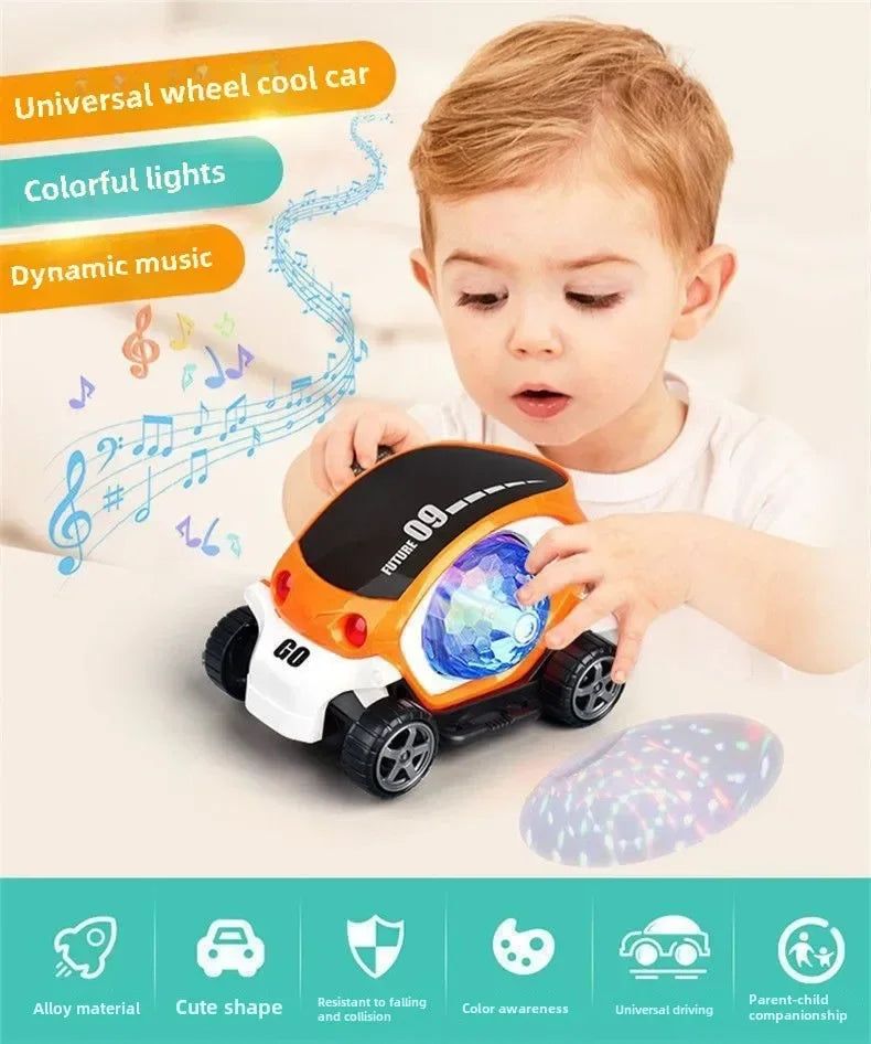 1-2 Years Boy Baby Car Toys Toddler Crawling Sensory Toy Car Toys Electronic Car Tummy Time Gift for Kids Birthday Gifts Popular