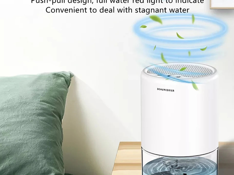 Electric Dehumidifier Moisture Absorbers Air Dryer With 1000ml Water Tank Quiet Air Home Dehumidifier For Bedroom Wardrobe