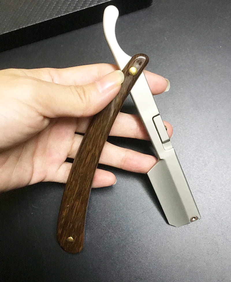 Stainless Steel Folding Shave Knife Beard Straight Razor Hair Dressing Tool Men Manual Convenience Hair Trimmer Shaver Barbeador