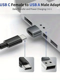 3-Pack USB to USB C Adapter, USB C Female to USB Male Super Fast Charging and OTG Converter Compatible with iPhone 15/14/13/12 P