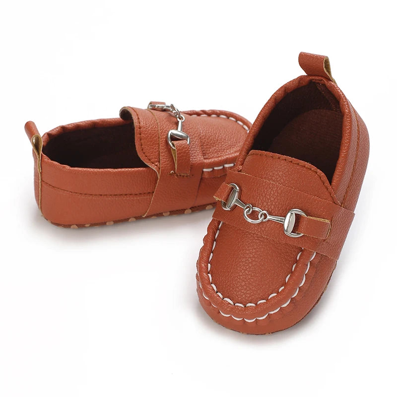 Casual Slip On Low Top Loafer Shoes For Baby Boys, Lightweight Comfortable Non Slip Flat Shoes For Indoor Outdoor Walking