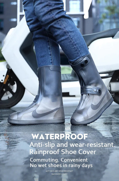Rain Boot Covers Waterproof Anti Slip Shoe Cover Cubre Zapatos Para La Lluvia De Silicona Cubierta Ipermeable Para Lluvia XXL