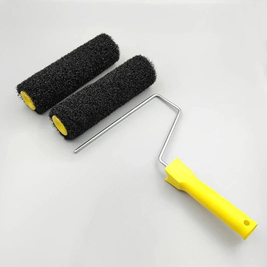 9-Inch Black Fiber Roller Brush for Putty Application, Wall Art Texture - Home Decor DIY Tool, 9inch, Black, Fiber Brush, Roller,