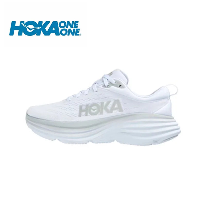 HOKA Sport Running Shoes Bondi 8 Breathable Anti Slip Cushioning Road Runs Shoes Men Sport Shoes Lifestyle Outdoor Sneaker Women