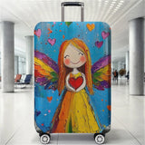 Angel pattern luggage protection cover, suitable for 18-32 inch luggage covers, luggage handle gloves, travel accessories