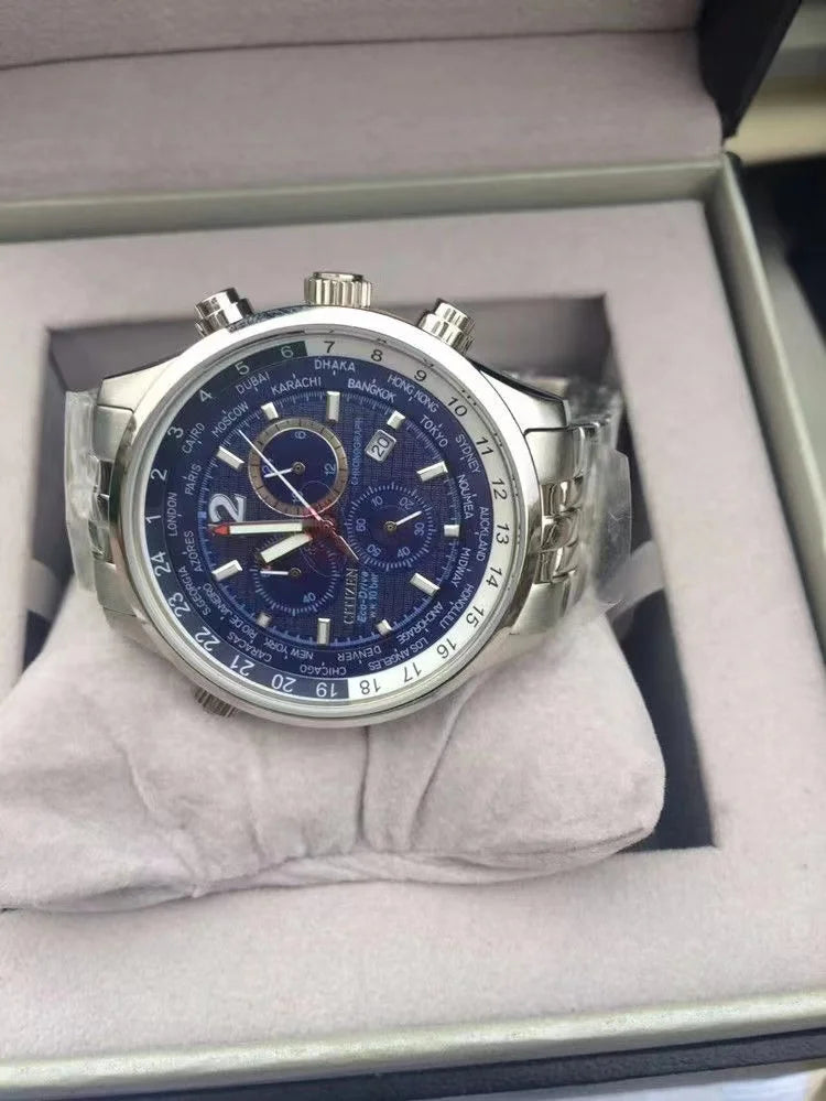 Citizen Solar Power - Reloj deportivo para hombre, resistente al agua, digital, de lujo, electrónico, de pulsera, Masculino