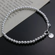 Exquisite Silver Plated Bracelet Fashion Charm 4mm Beads Women Hot Sale Cute Silver Jewelry Birthday Gift H198 