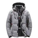 -20 Degree Down Jacket Male Winter Parkas Men White Duck Down Jacket Hooded Outdoor Thick Warm Padded Snow Coat Oversize M-4XL