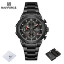 NAVIFORCE Original Watch for man 2025 New Stainless Steel Waterproof Chronograph Classic Quartz Wristwatch Brand Men Watch Gifts