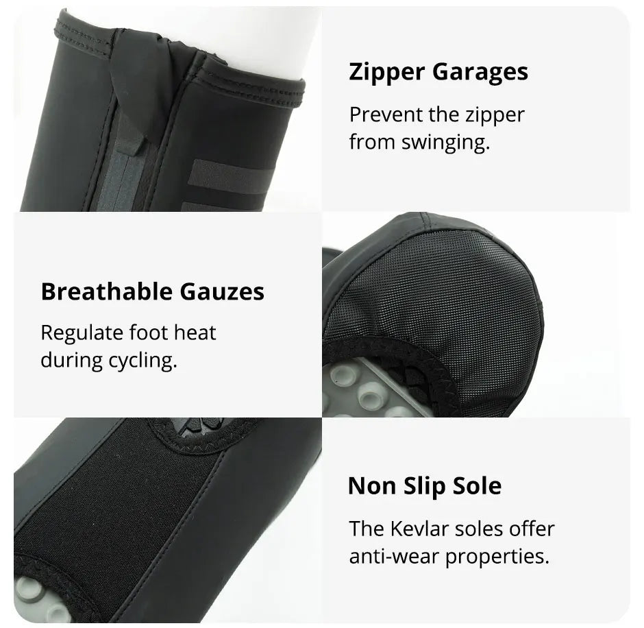 Ykywbike Cycling Shoes Covers YAS308 Waterproof Overshoes Bicycle Bike Reflective Windproof MTB Road Keep Warm Lock Protector