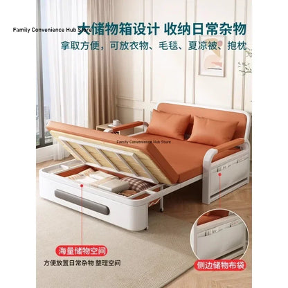 Sofa bed folding dual-purpose small apartment Internet celebrity living room furniture multi-function single and double retra